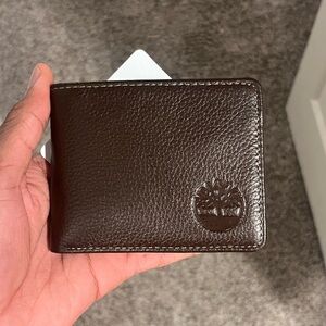 Timberland Dark Brown Leather Card Holder